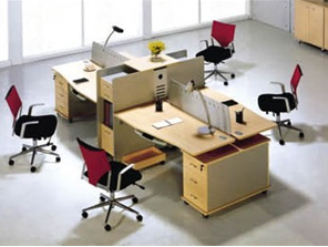 专业定制办公桌 面对面两人位、十字型四人位及L型八人位屏风隔断解决方案